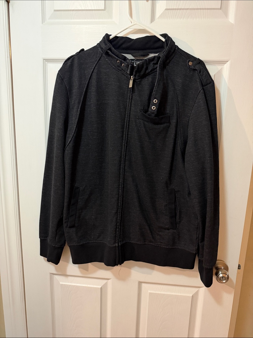 Urban Heritage Men's Black Zip-Up Sweater Jacket